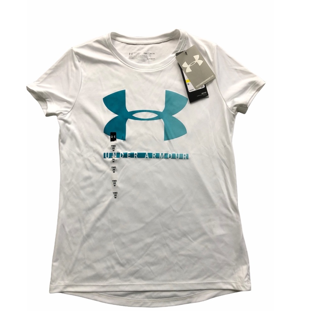 NWT Girls UA Logo Loose Dry Fit Tee